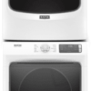 Stacked Washer & Dryer Set with Front Load Washer and Gas Dryer in White