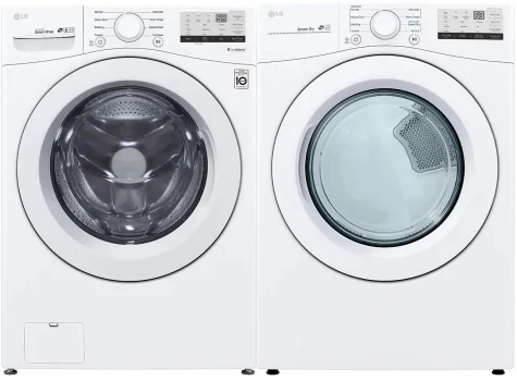 LG Side-by-Side Washer & Dryer Set with Front Load Washer and Electric Dryer