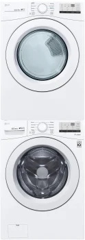 LG Stacked Washer & Dryer Set with Front Load Washer and Electric Dryer
