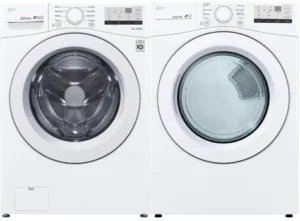 LG Side-by-Side Washer & Dryer Set with Front Load Washer and Gas Dryer