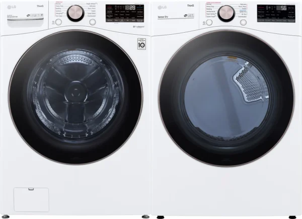 LG Side-by-Side Washer & Dryer Set with Front Load Washer and Electric Dryer