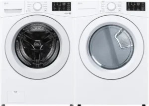 LG Side-by-Side Washer & Dryer Set with Front Load Washer and Electric Dryer