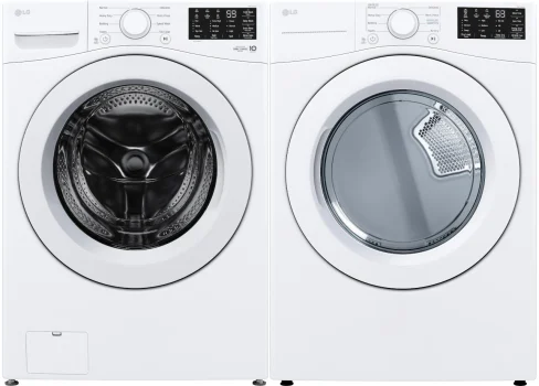 LG Side-by-Side Washer & Dryer Set with Front Load Washer and Electric Dryer