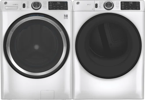 GE Side-by-Side Washer & Dryer Set with Front Load Washer and Electric Dryer