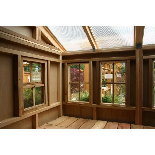 2 ft. W x 12 ft. D Cedar Wood Sunshed Garden Shed