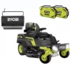 RYOBI 80V HP Brushless 30 in. Battery Electric Cordless Zero Turn Mower with (2) 80V 10 Ah Batteries, Charger, Bagger w/Boost