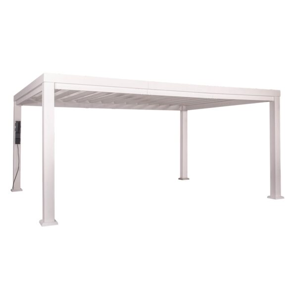 16x12 Windham Modern Steel Pergola With Sail Shade Soft Canopy