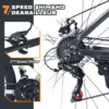 Aezusy Mountain Bike 27.5 Inch Wheels 21 Speed Adult Bike for Men Women, Front Suspension, Aluminum Alloy Frame, Gray