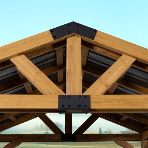 12x10 Arlington Gazebo with Electric - Lt Brown