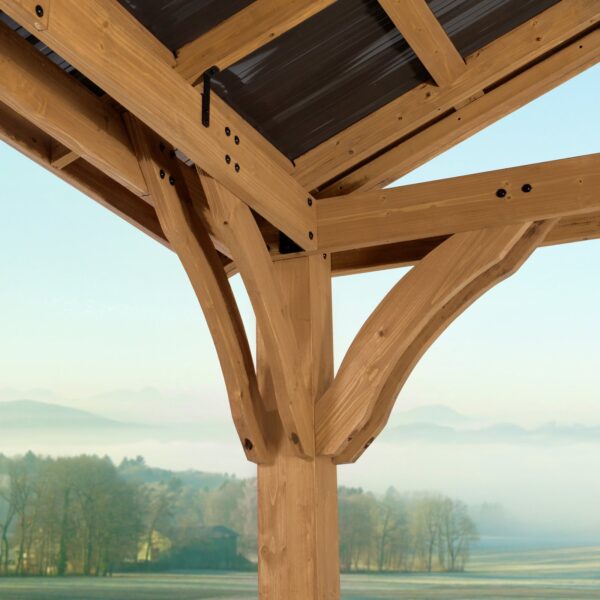 12x10 Arlington Gazebo with Electric - Lt Brown