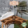 12x10 Arlington Gazebo with Electric - Lt Brown