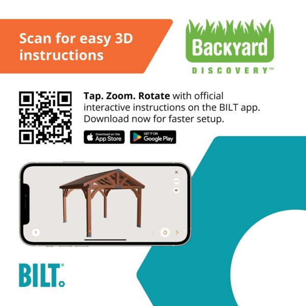 12x12 Arlington Gazebo with Electric - Lt Brown