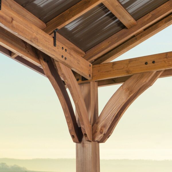12x12 Arlington Gazebo with Electric - Lt Brown