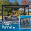 16x10 Sarasota Steel Louvered Pergola