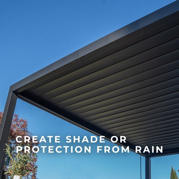 16x10 Sarasota Steel Louvered Pergola