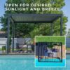12x10 Sarasota Steel Louvered Pergola