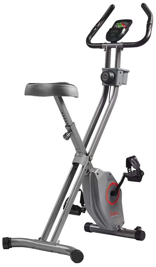 Sunny Health & Fitness Magnetic Foldable Exercise X-Bike With 14 Levels of Magnetic Resistance
