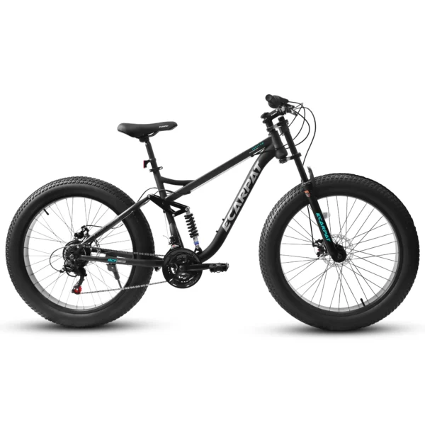 Ecarpat 26 in Fat Tire Mountain Bike for Men, MTB Bicycle for Adults, 21 Speeds Disc Brake