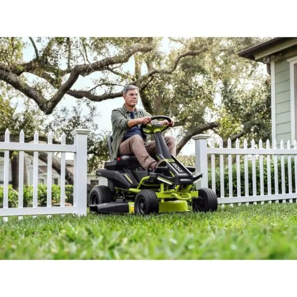 RYOBI 48V Brushless 30 in. 50 Ah Battery Electric Rear Engine Riding Mower