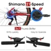 Mountain Bike 27.5 Inch Wheels, 21-Speed Mens Womens Trail Commuter City Mountain Bike, Aluminium Frame Disc Brakes Thumb Shifter Front Fork Bicycles