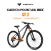 TRIFOX Carbon MTB Mountain Bike, New Upgraded T800 Full Carbon Fiber Frame Geometry with RD-M6100 12 Speed Derailleur System and Lock-Out Hydraulic Fork