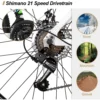 Hiland Mountain Bike, Multi-Spokes,Shimano 21 Speeds Drivetrain,Aluminum Frame 26 inch Wheels, Men's MTB Bicycle, White