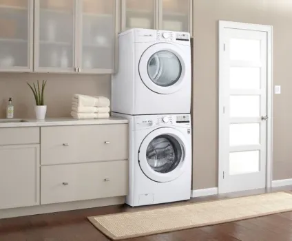 LG Side-by-Side Washer & Dryer Set with Front Load Washer and Electric Dryer