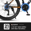 Raistyw 26 inch Mountain Bike for Men, Shimano 21 Speeds Mountain Bicycle for Adult with Mechanical Disc Brakes ,Ages 16+ ,Black + Orange