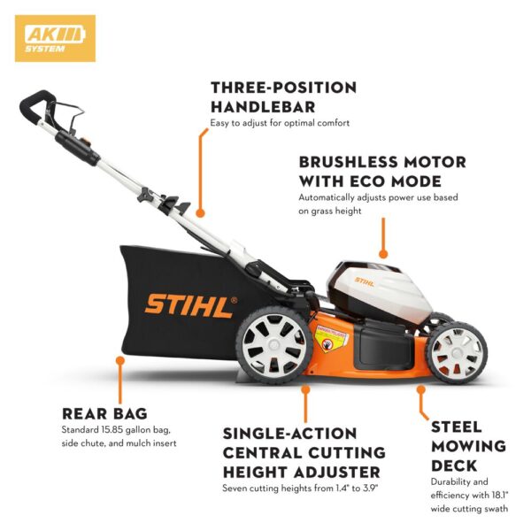 Stihl RMA 460 19in Cordless Walk Behind Lawn Mower (Bare Tool)