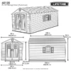 D Plastic Storage Shed 8 ft. W x 20 ft (White)