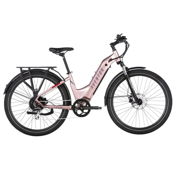 Aventon Level V2 Step-Thru Electric Bike – Pink