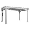 14x12 Hawthorne Traditional Steel Pergola With Sail Shade Soft Canopy