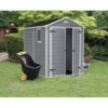 Manor 6 x 8 FT Vertical Storage Shed Durable Resin with Ventilation