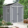 Manor 6 x 8 FT Vertical Storage Shed Durable Resin with Ventilation