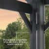 16x12 Stratford Traditional Steel Pergola With Sail Shade Soft Canopy