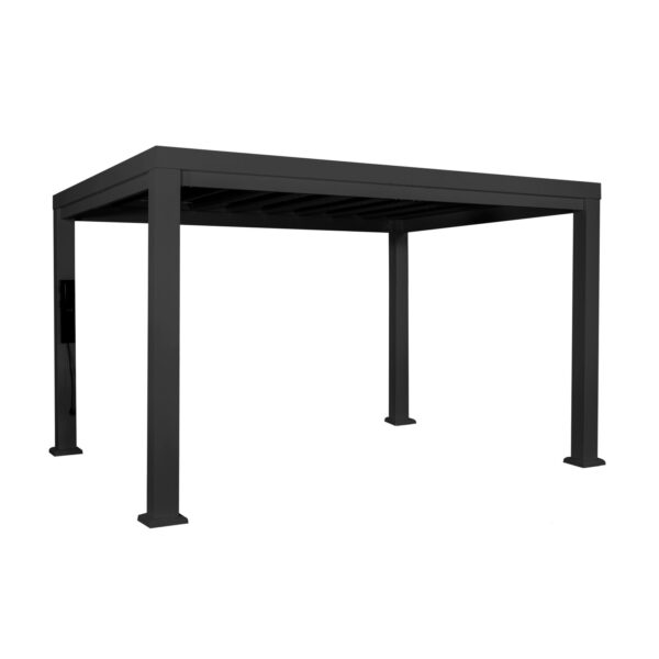 14x12 Trenton Modern Steel Pergola With Sail Shade Soft Canopy