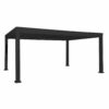 16x12 Trenton Modern Steel Pergola With Sail Shade Soft Canopy