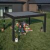 14x12 Trenton Modern Steel Pergola With Sail Shade Soft Canopy