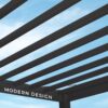 14x10 Trenton Modern Steel Pergola With Sail Shade Soft Canopy
