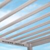 16x12 Windham Modern Steel Pergola With Sail Shade Soft Canopy