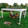 16x12 Windham Modern Steel Pergola With Sail Shade Soft Canopy