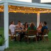 16x12 Windham Modern Steel Pergola With Sail Shade Soft Canopy