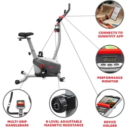 Sunny Health & Fitness Performance Upright Bike
