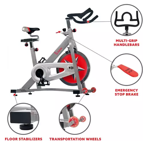 Sunny Health & Fitness Flywheel Chain Drive Pro Indoor Bike