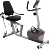 Sunny Health & Fitness Smart Recumbent Bike With Resistance Bands