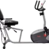 Sunny Health & Fitness Smart Recumbent Bike With Resistance Bands