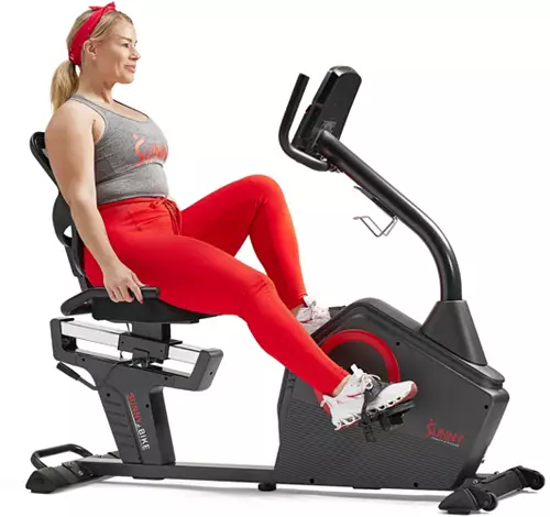 Sunny Health & Fitness Premium Smart Recumbent Bike