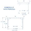 14x10 Somerville Pergola - Barnwood Stain