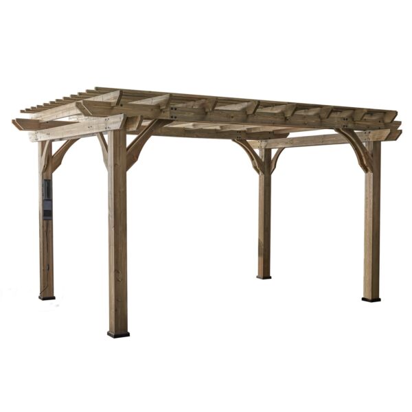 14x10 Somerville Pergola - Barnwood Stain