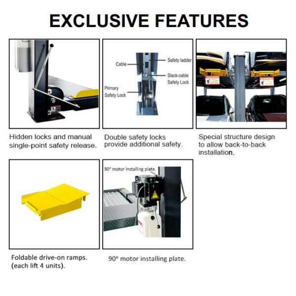 AMGO 409-DP Double Parking Four Post Lift
